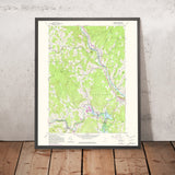 Old Map of Quechee, Vermont by USGS, 1959 – Hartford, Woodstock & Quechee Gorge