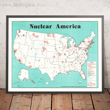 Old Cold War Nuclear Sites Map of the United States, 1979: NYC, LA, Chicago, Alaska, Hawaii
