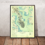 Old Map of Charleston, South Carolina by USGS, 1948 – Fort Sumter, Mount Pleasant & Charleston Harbor