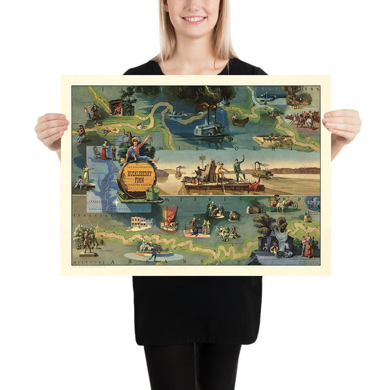 Le avventure di Huckleberry Finn di Henry, 1959: Fiume Mississippi, San Pietroburgo, Il Cairo, Casa Wilks, Grangerfords 