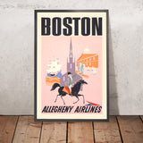 Boston-Reiseposter von Allegheny Airlines, 1950 