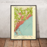 Old Map of Duluth, Minnesota by USGS, 1953 – Lake Superior, Superior Bay & St. Louis River