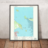 Old Map of Anacortes, Washington by USGS, 1973 – Fidalgo Island, Guemes Island & Deception Pass