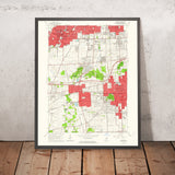 Old Map of Wheaton, Illinois by USGS, 1962 – Naperville, Glen Ellyn & Lisle