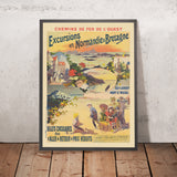 Normandie- und Bretagne-Reiseposter: Chemins de Fer de l’Ouest von Imprimerie Chaix, 1895 