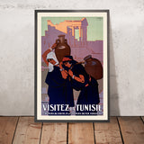 Póster de viaje de Túnez: Dougga. Visite Túnez de Joseph de La Nézière, 1929 