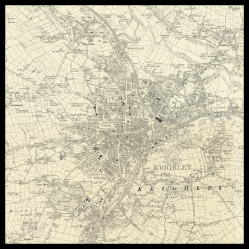 An old Ordnance Survey map of Keighley