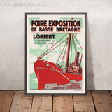 Lorient Reiseplakat: Foire Exposition de Basse Bretagne von A. Hamet, 1938 