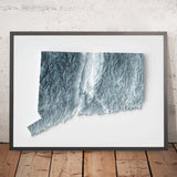Connecticut Topographic 3D Relief Map