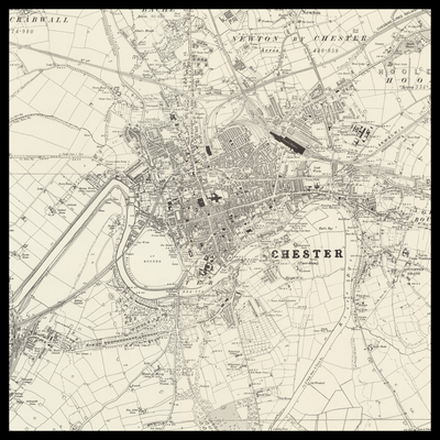 An old Ordnance Survey map of Chester