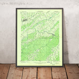 Old Map of Abingdon, Virginia by USGS, 1935 – Washington County, Holston River & Clinch River