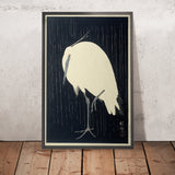 Egret in the Rain by Ohara Koson, 1925