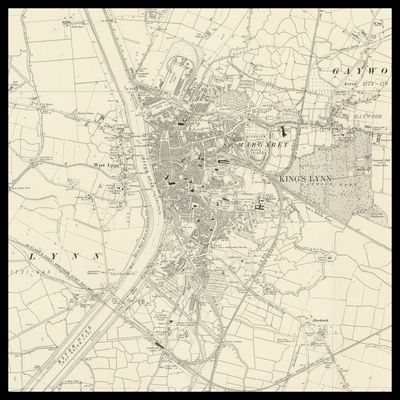 An old Ordnance Survey map of King's Lynn