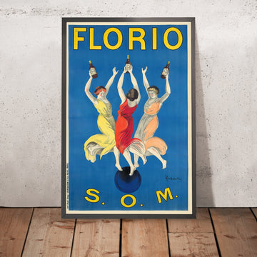 A framed image of Florio Vintage Advertising Poster by Leonetto Cappiello, 1911