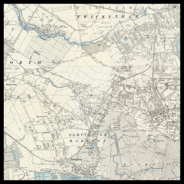 Eine alte Ordnance-Survey-Karte von West Molesey