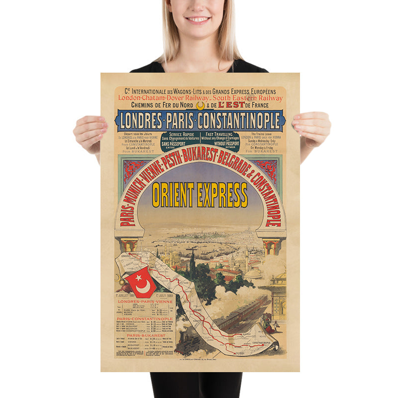 Orient Express Travel Poster by Imprimerie Chaix, 1888