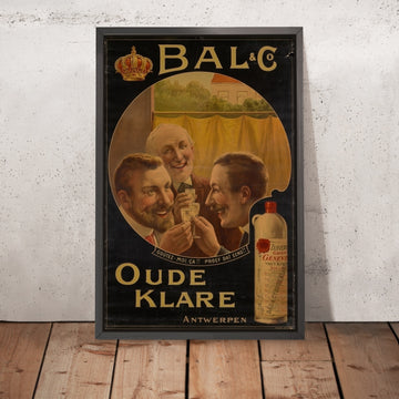A framed image of Oude Klare Vintage Advertising Poster, 1906