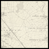 Mapa antiguo personalizado de Milton Keynes 
