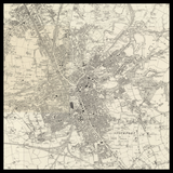 Carte ancienne personnalisée de Stockport 