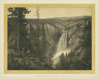 Great Falls of the Yellowstone by Kurz & Allison, 1885