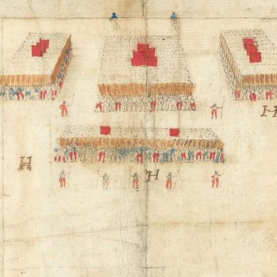 Plano de fortificación isabelina de la Armada Española, por Anónimo, 1590