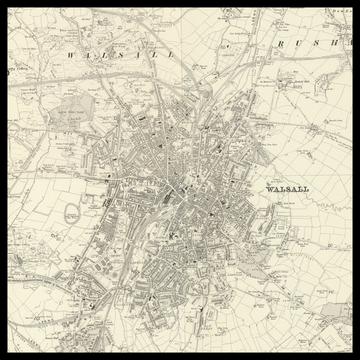 An old Ordnance Survey map of Walsall