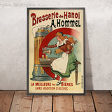 Brasserie de Hanoï Hommel Vintage Beer Poster, 1899