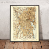 Old Map of Providence, Rhode Island by USGS, 1939 – Pawtucket, Cranston & Narragansett Bay