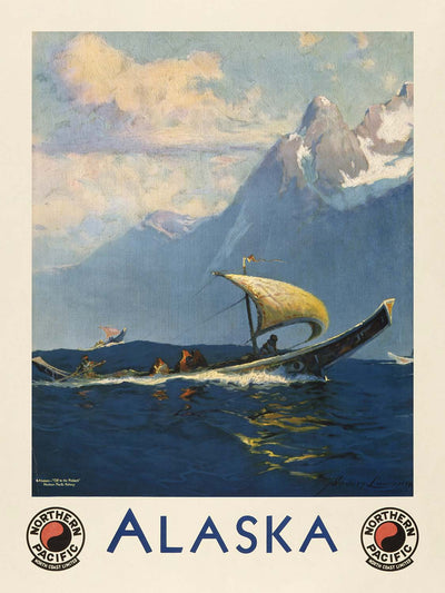 Alaska Travel Poster: Northern Pacific North Coast Limited by Sydney Mortimer Laurence, 1920