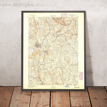 Old Map of Redding, Connecticut by USGS, 1892 – Danbury, Bethel & Saugatuck River