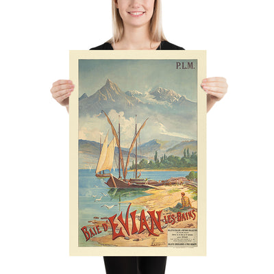 Evian-les-Bains Travel Poster by Henri Ganier, 1890
