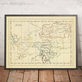 Old Manuscript Map of Austria by Bowen, 1810: Vienna, Prague, Bratislava, Danube, Bohemia