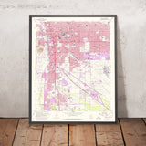 Old Map of Tucson, Arizona, 1957 by USGS – South Tucson, Davis-Monthan AFB & Santa Cruz River