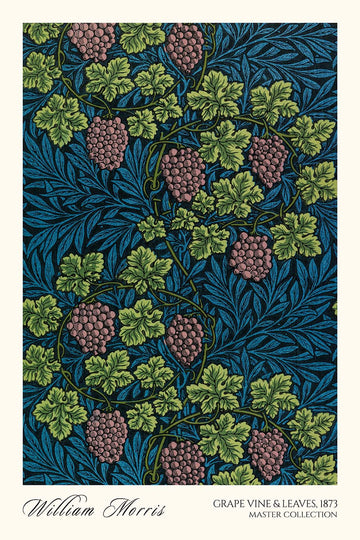 Vigne et feuilles de vigne par William Morris, 1873 