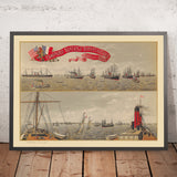 Paris Reiseplakat: Compagnie Générale Transatlantique, 6 Rue Auber von F. Appel, 1890 
