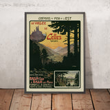 Affiche de voyage des Vosges : La Vallée de Celles par Ch. Funck 