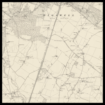 An old Ordnance Survey map of Welwyn Garden City