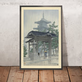 Templo Zensetsu en Sanshu por Hasui Kawase, 1937 