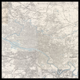 Personalisierte alte Karte von Glasgow 