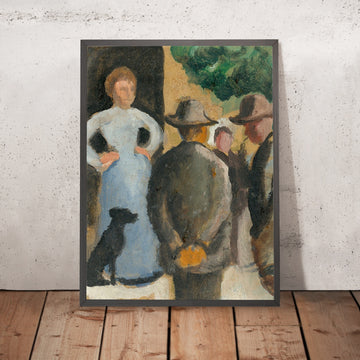 A framed image of People on the Street by August Macke, 1909