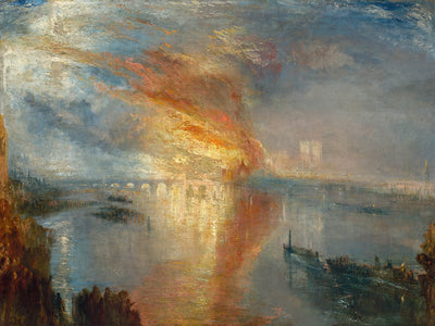 L'incendie des maisons des Lords et des Communes, 16 octobre 1834 par Turner 