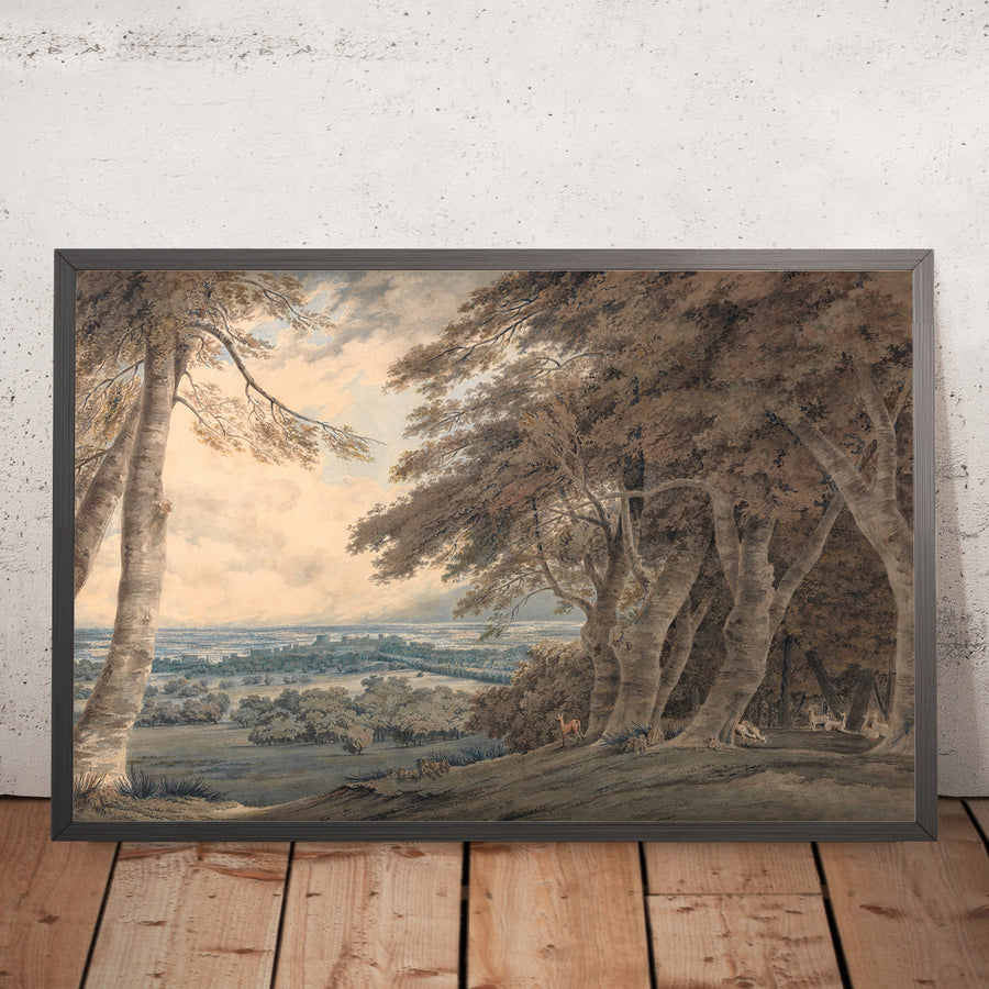 A framed image of Windsor (also known as Windsor Castle) by Turner, 1798