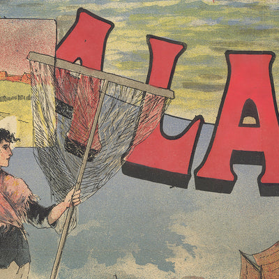 Northern France Travel Poster: Excursions à la mer by Gustave Fraipont, 1891