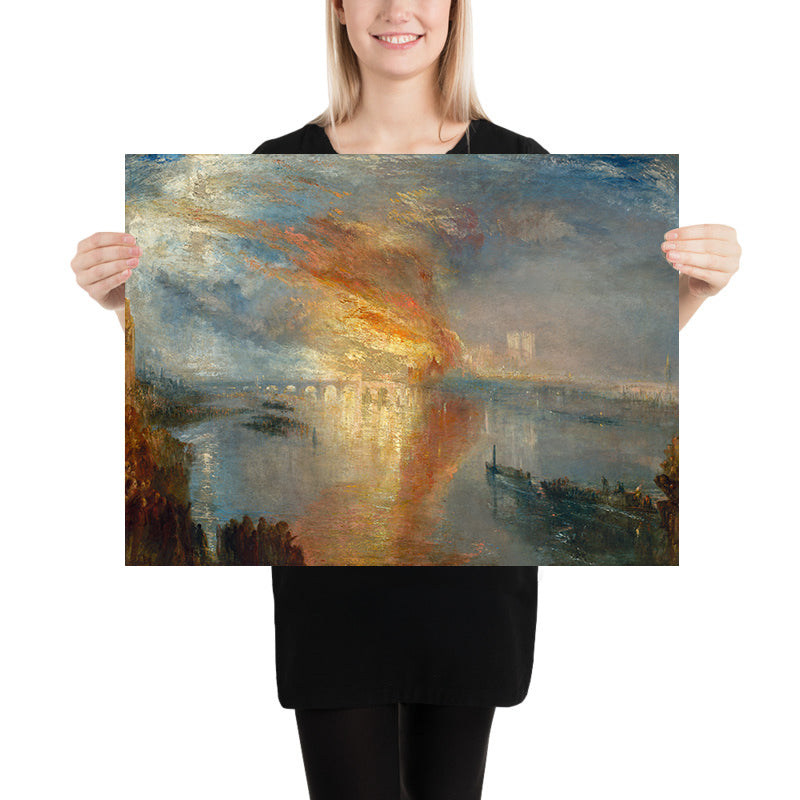L'incendie des maisons des Lords et des Communes, 16 octobre 1834 par Turner 