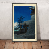 Tonashi Gate Matsuyama Castle di Hasui Kawase 1935 