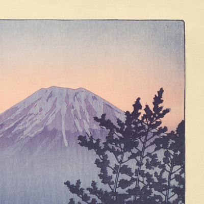 Lake Yamanaka Sunset with Mt. Fuji by Hasui Kawase, 1935