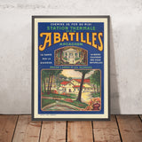 Affiche de voyage d'Arcachon : Station thermale des Abatilles par Affiches F. Pech, 1920 