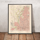 Old Map of Indianapolis, Indiana by USGS, 1948 – White River, Butler University & Riverside Park