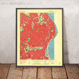 Old Map of Milwaukee, Wisconsin by USGS, 1958 – Wauwatosa, West Allis & Lake Michigan