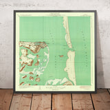 Old Map of South Padre Island, Texas by USGS, 1934 – Port Isabel & Laguna Madre